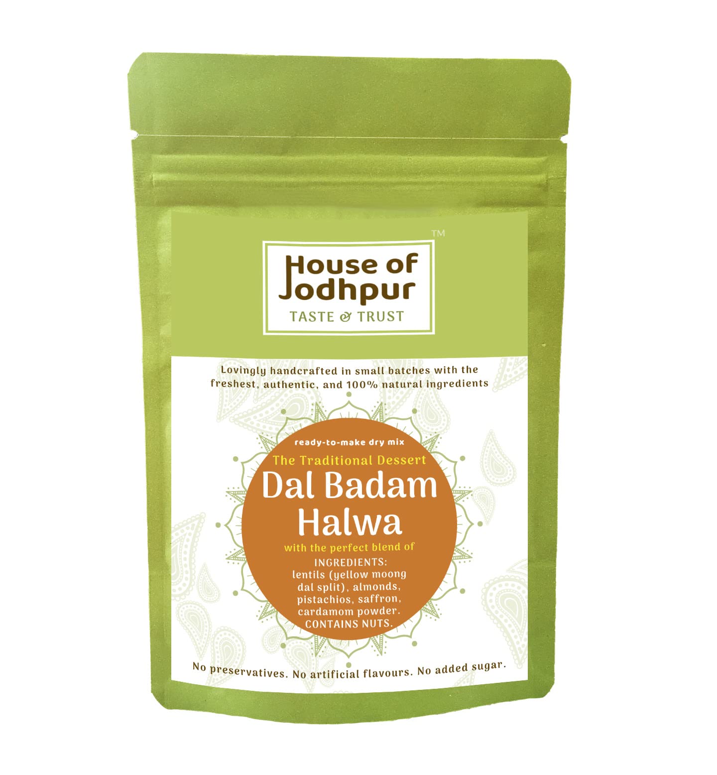 House of Jodhpur Moong Dal Badam Halwa | Ready to Make Dry Mix | The Traditional Dessert | with The Perfect Blend of Lentils (Yellow Moong dal Split), Almonds, Pistachios, Saffron, Cardamom Powder (B09NDPWCM2) Amazon Price History, Amazon Price Tracker