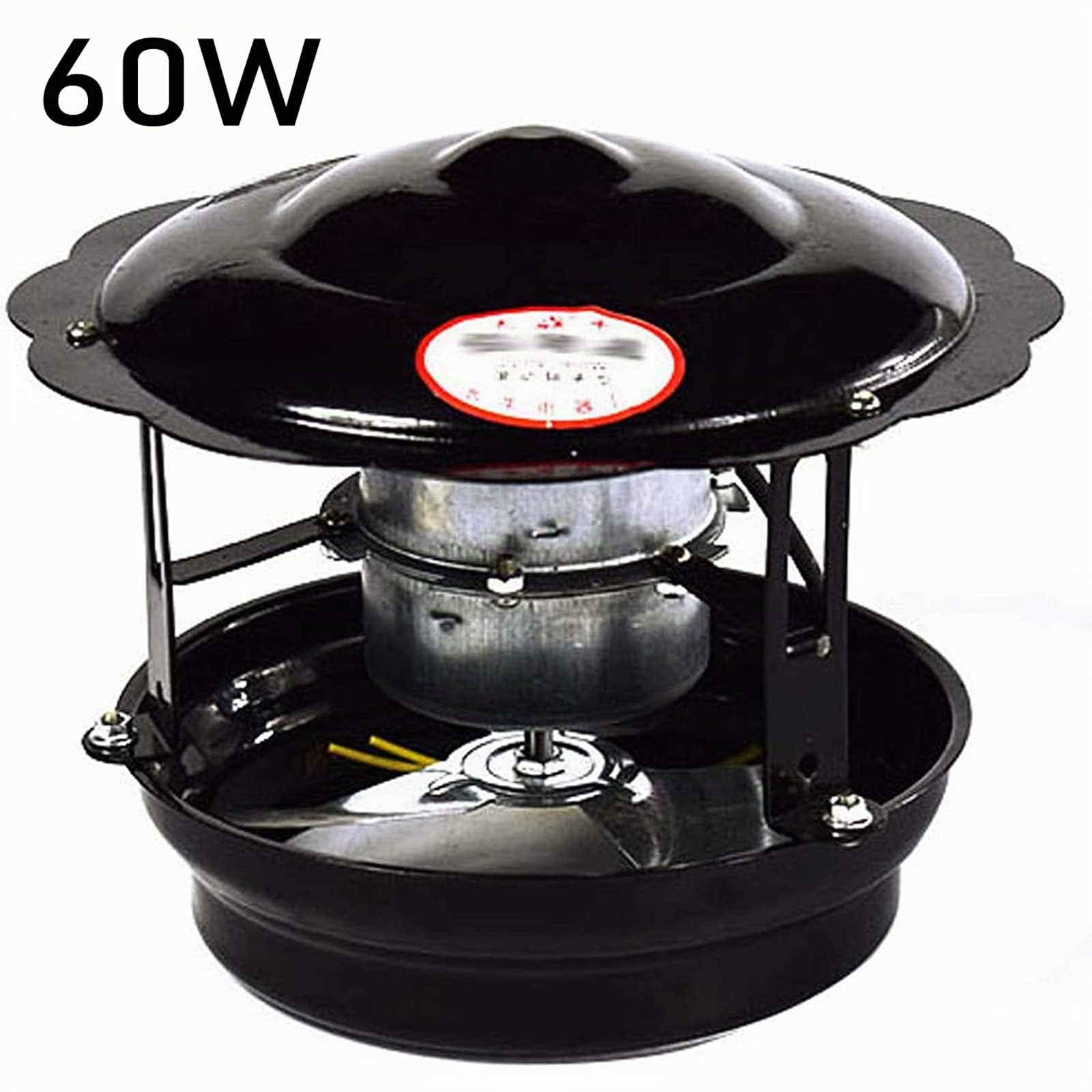 Aspiratore di Fumo per Camino, 50W/60W/100W Aspiratore per Camino Aspiratore per Canna Fumaria Induttore di Tiraggio per Camino Aspiratore per Camino per Camino(Nero),60w