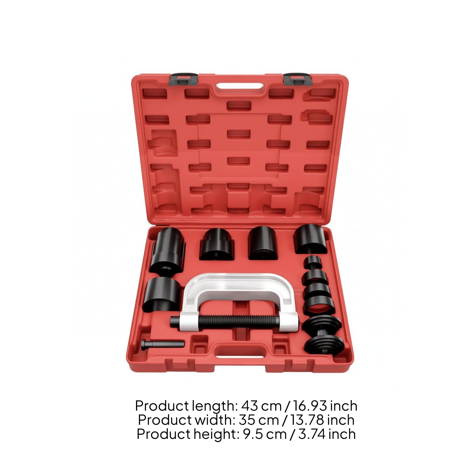 Qianly 21 Pezzi Estrattore per Sferici | Professionale, Robusto, Pressa per Sferici con Custodia, Riparazione Sospensioni, Garage, Meccanici, Autoriparatori