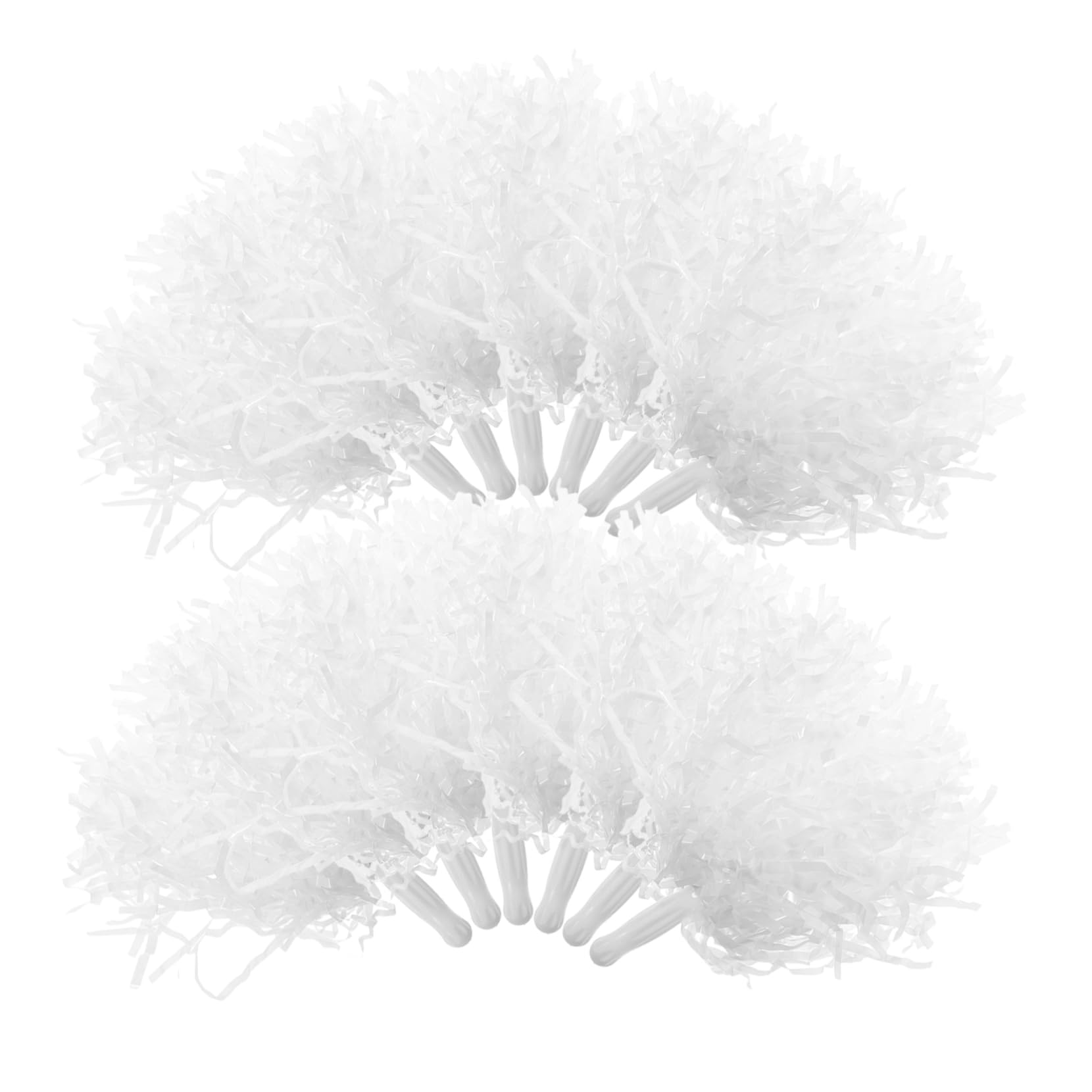 HANABASS 12pcs Cheerleading Bouquet Cheerleader Ornaments Cheerleading Flower Cheerleading Hand-held Flower Festival Pom Poms Pompom Cheerleader Performance Prop Pink Pom Poms Plastic White