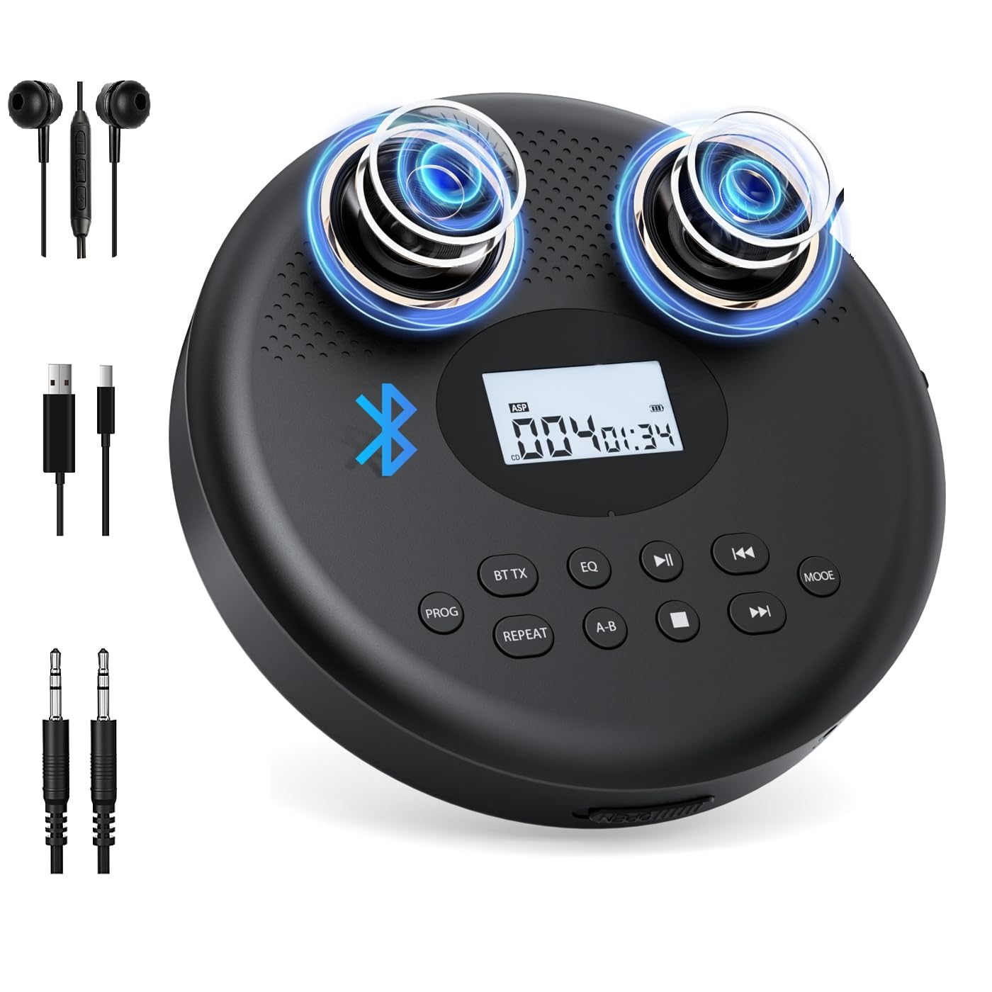Photo 1 of ARAFUNA Portable CD Player Rechargeable with Bluetooth, Speakers for Home