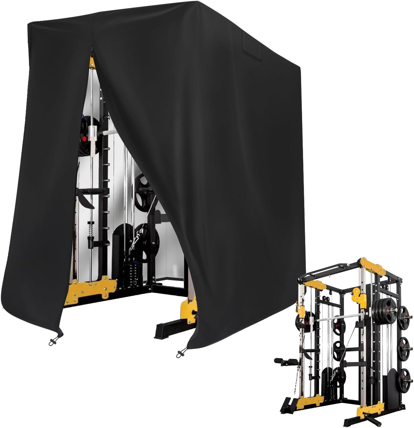 Gym Rack Cover, 600D Oxford Covers for Pull Up Bar Station/Weight Lifting Rack/Squat Rack/Outdoor Home Gym Workout Equipment,Waterproof UV & Dustproof,Black,68.8 * 41 * 72.8inch