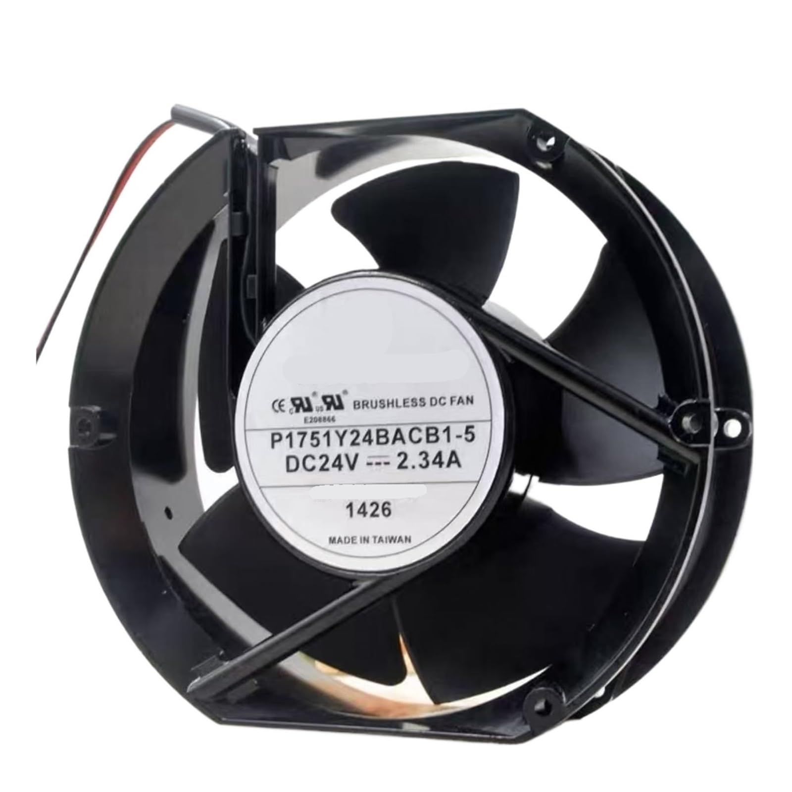 YMUGUEGH P1751Y24BACB1-5 Cooling Fan 24V 2.34A 172x150x51mm 2-Wire