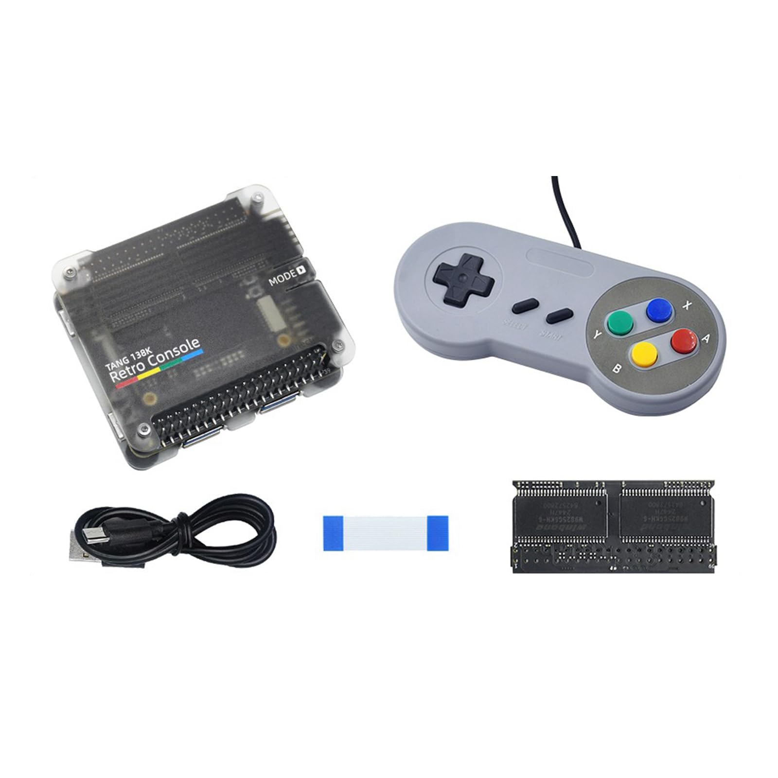 Sipeed Tang Console Retro Game Console FPGA Dev Board, do 138 K LUT4 Dual-PMOD Dual-40P PCIe Gen2/3 x 1 HDMI TX x 1, kompatybilna z RPi 5 PCIe FPC, dla graczy FPGA (60K, konsola retro)