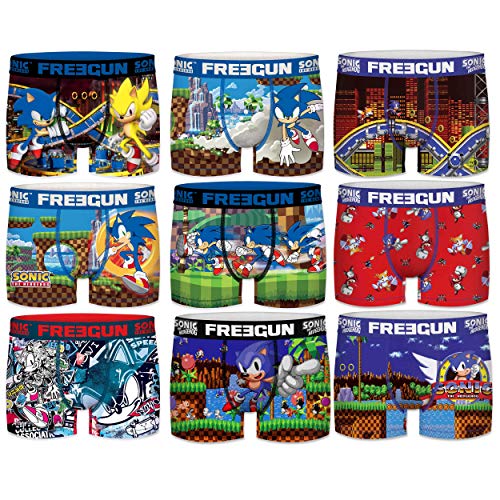 FREEGUN The Hedgehog 14/16 Pack Infantil Sonic Talla 14/16, Surtido 3pcs Hombre T1008-1, 14-16 para...