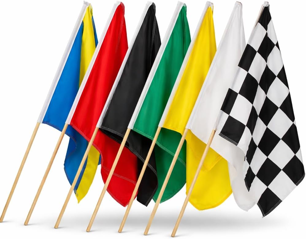 Amazon.com : PromoPatriot Official Auto Racing Flag Set, 7 Piece 30x30 ...