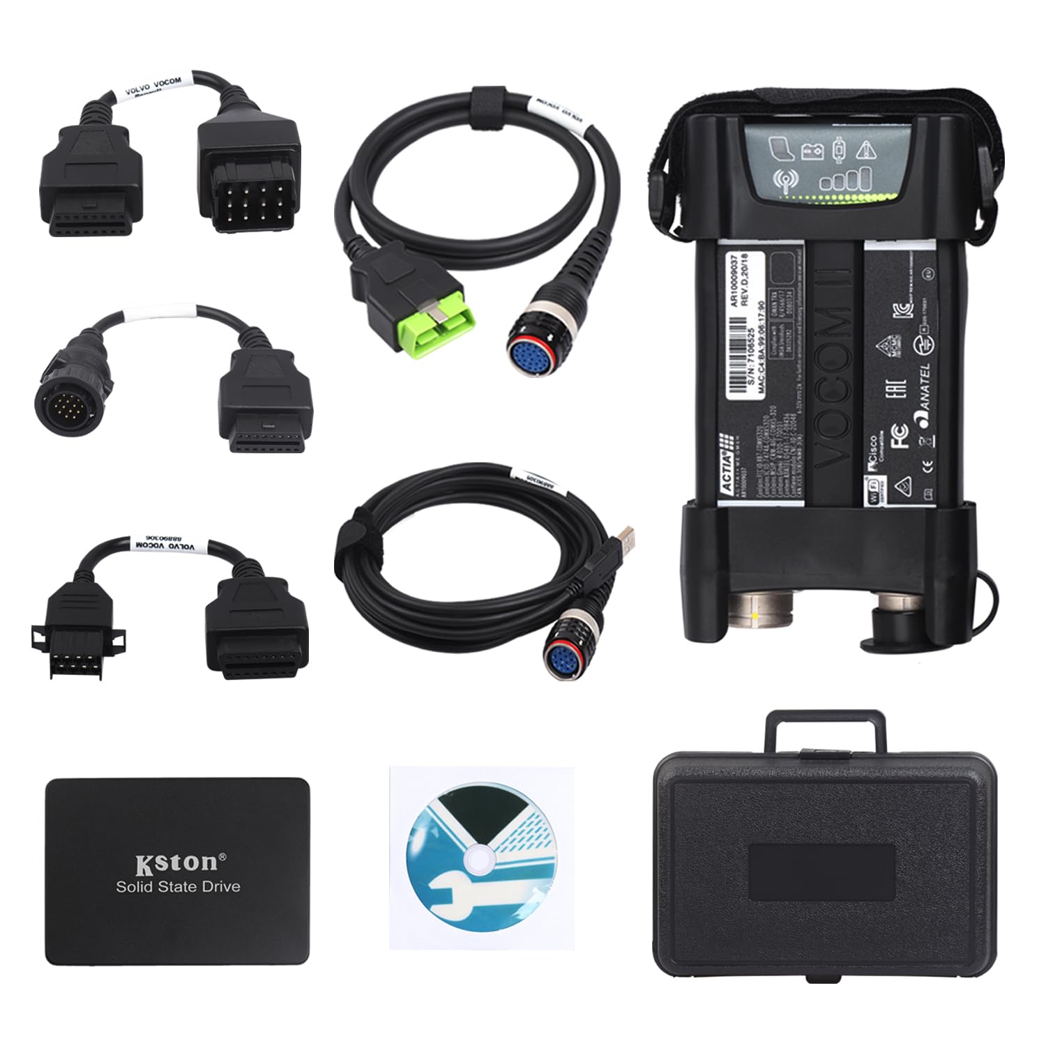 Newest Diagnostic Tool V2.8.150 for VOE VOCOM2 88894000 88890300V Vocom Tech Tool Diagnostic KIT Truck excavators Buses Yacht Diagnose with 2.8 Software SSD