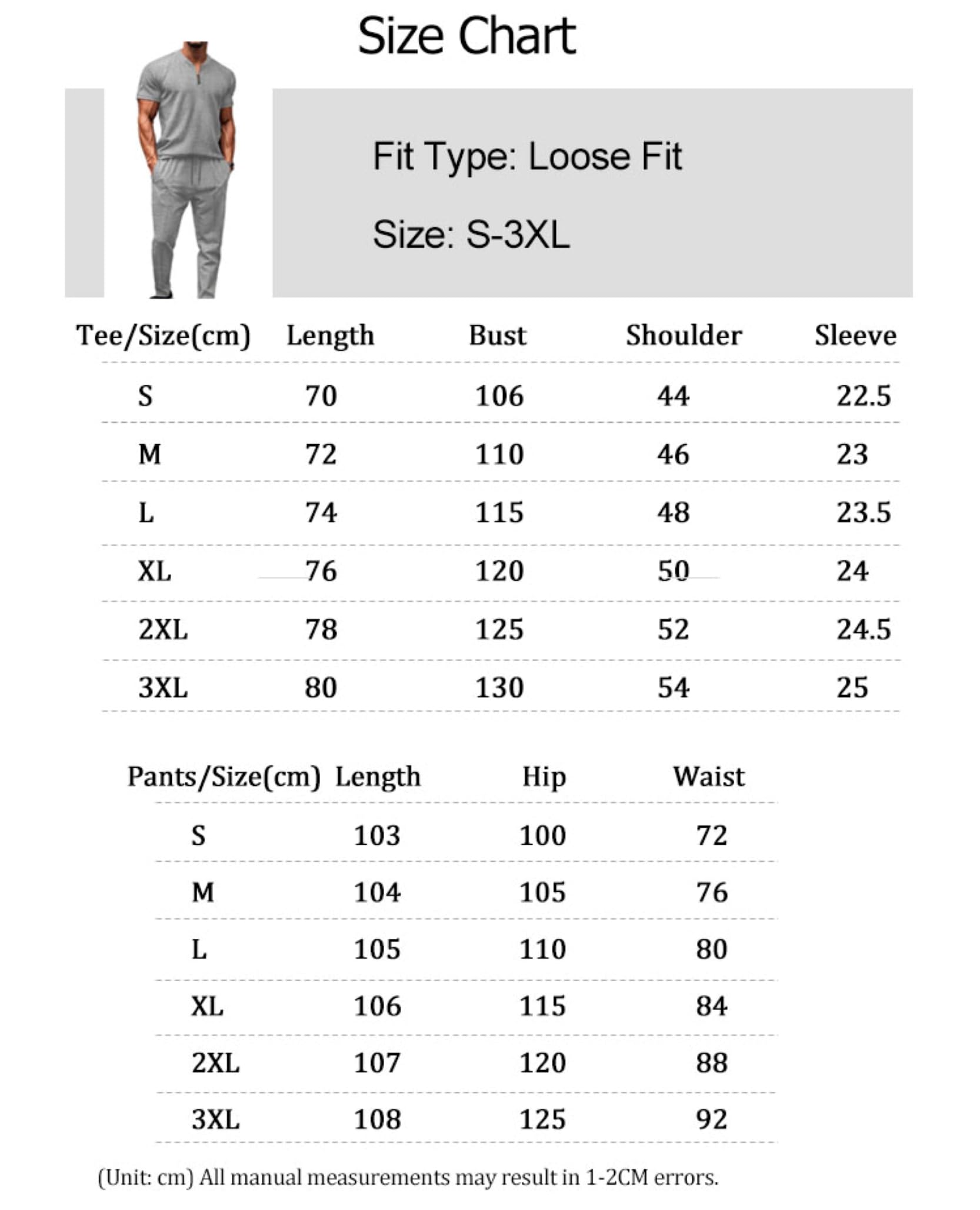 MSIYOW Chándal Deportivo para Hombre Camiseta de Manga Corta con Cremallera y Pantalones Largos Conjunto Deportivo Hombre Verano - 4