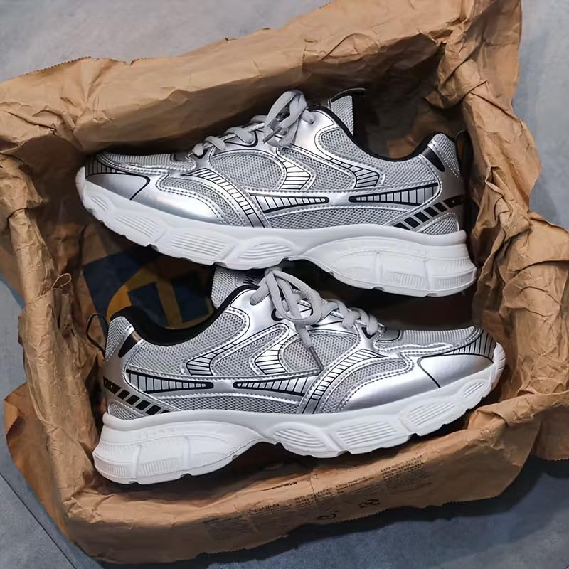 Image of Cruiser Men's Athletic Sneakers | Striped Side Panel Chunky Shoes | Multi Panel Layered Cushioned Midsole Sneaker | Flexible Walking & Everyday Comfort Sneakers | Everyday Fashion Sneakers (2656)