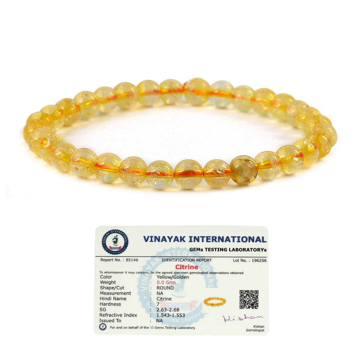 Reiki Crystal Products Certified Natural Citrine Bracelet 6 mm Round Bead Bracelet for Wealth Protection and Will Power (B0BY4JB1HG) Amazon Price History, Amazon Price Tracker