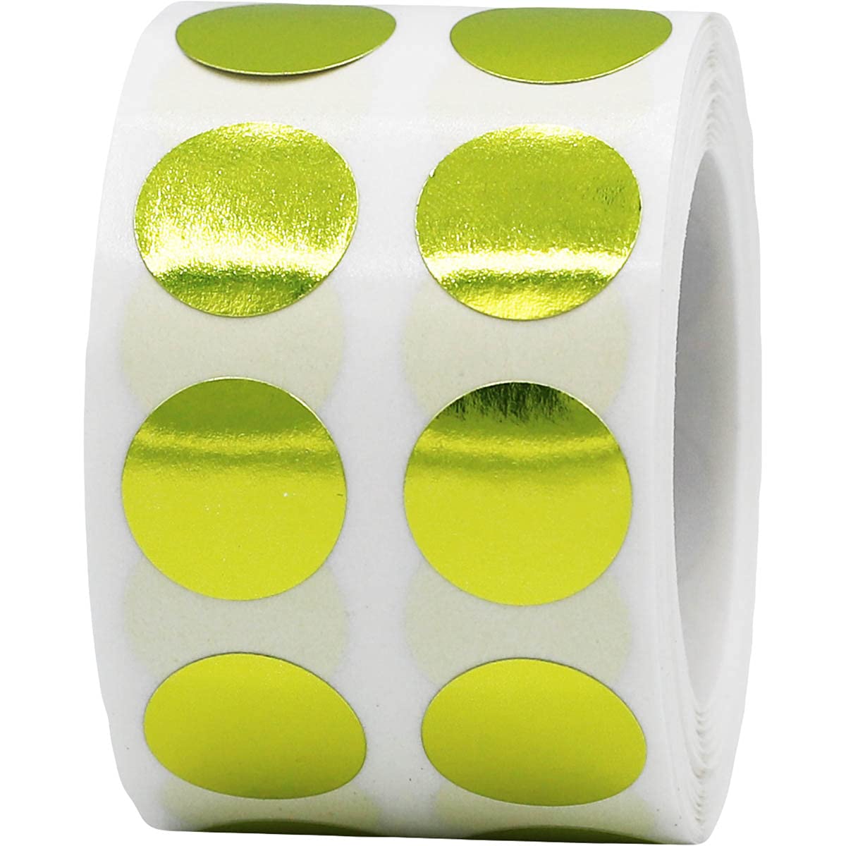 Oro Metálico Pegatinas Circulares, 13 mm 1/2 Pulgadas Etiquetas de Puntos Brillantes 1000 Paquete