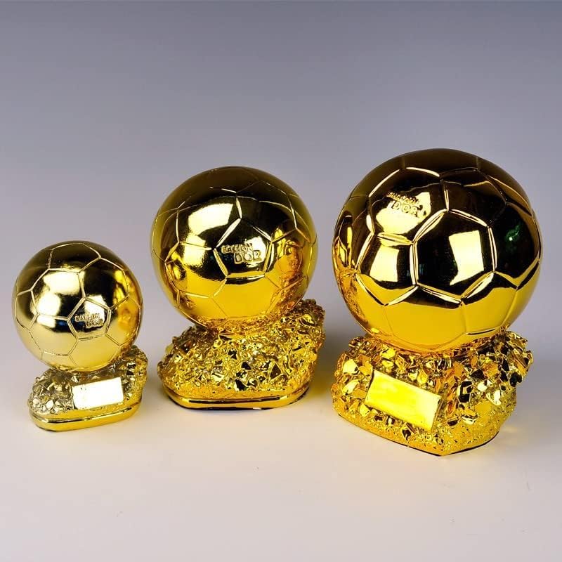 Trophée Foot Doré En Résine – Personnalisable, 15/21/25 Cm, Cadeau Fan, Récompense Sportive