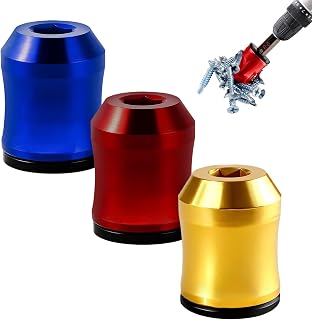 3Pcs Screwdriver Head Magnetic Ring, Screwdriver Head Magnetic Ring, Removable Magne-tic Screwdriver Drill Bit Holder, quantum grip magnetic screw ring for Hex Screwdrivers and Power Bits