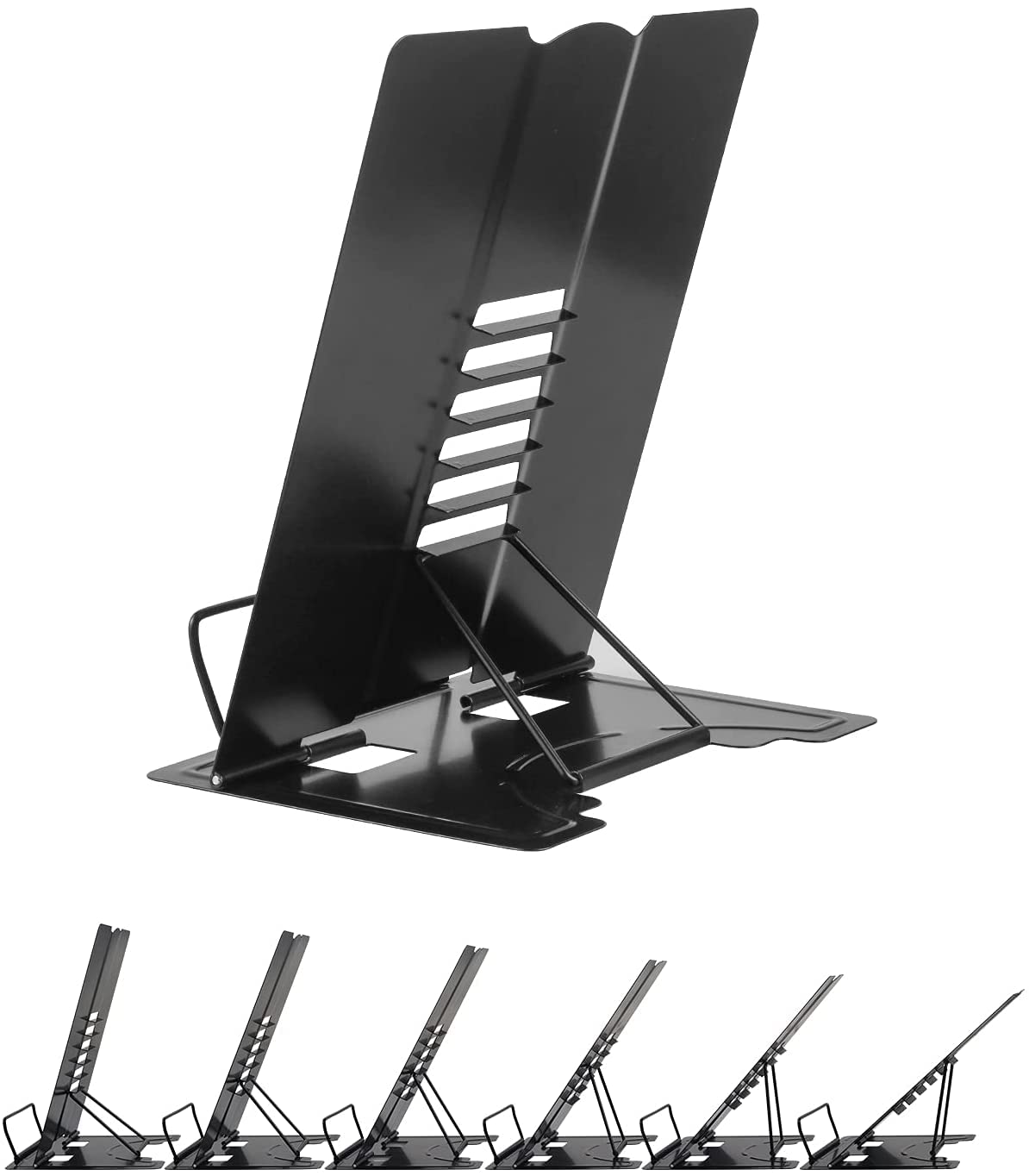 oddpod™ A4 Big Size Adjustable Folding Hands-Free Elegant Metal Stand for Book Reading, Laptop, Tablets for Office, Home, Student Document, Cookbook, Textbook - Black 21 61y3uqB1e0L. SL1364