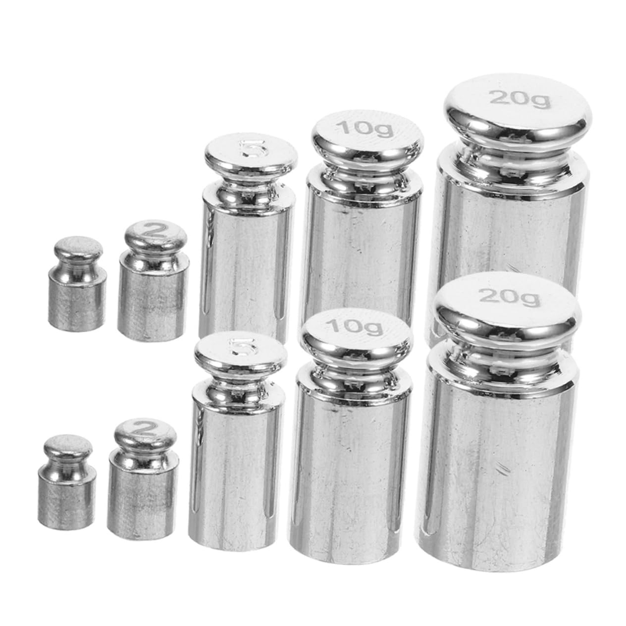 Gatuida 10pcs Calibration Weights Set Weights for Digital Scale Portable Calibration for Laboratory Kitchen Jewelry Use Accurate Measurement