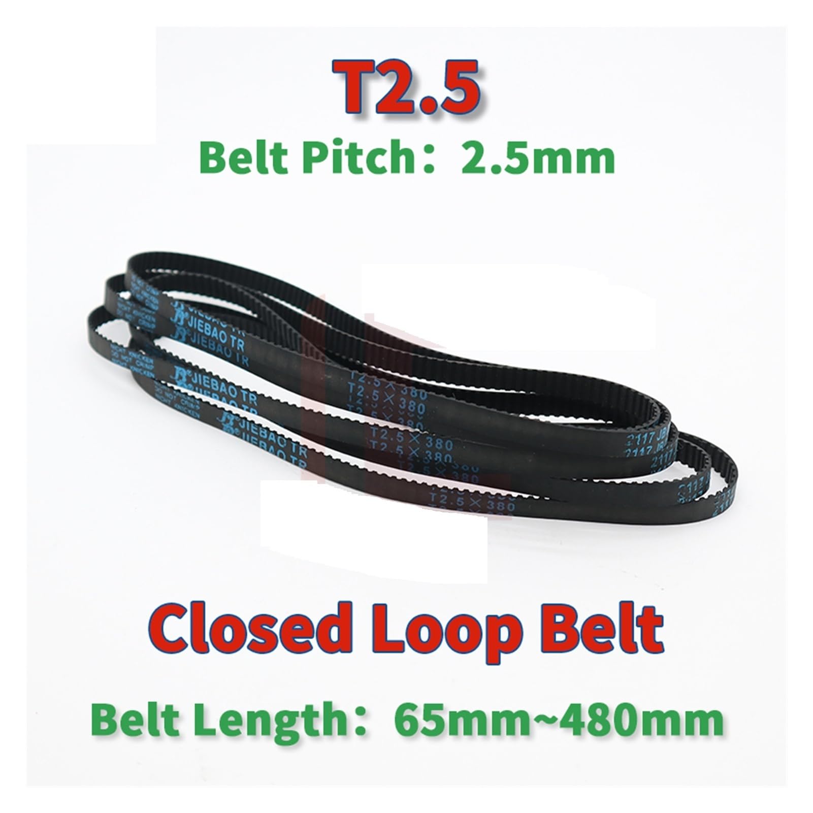 T2.5 Zahnriemen | Länge 287,5 mm bis 480 mm. 6mm 10mm . 15 mm 20 mm Synchron-Trapezgummi(400mm,T2.5 TIMING BELT_15MM)