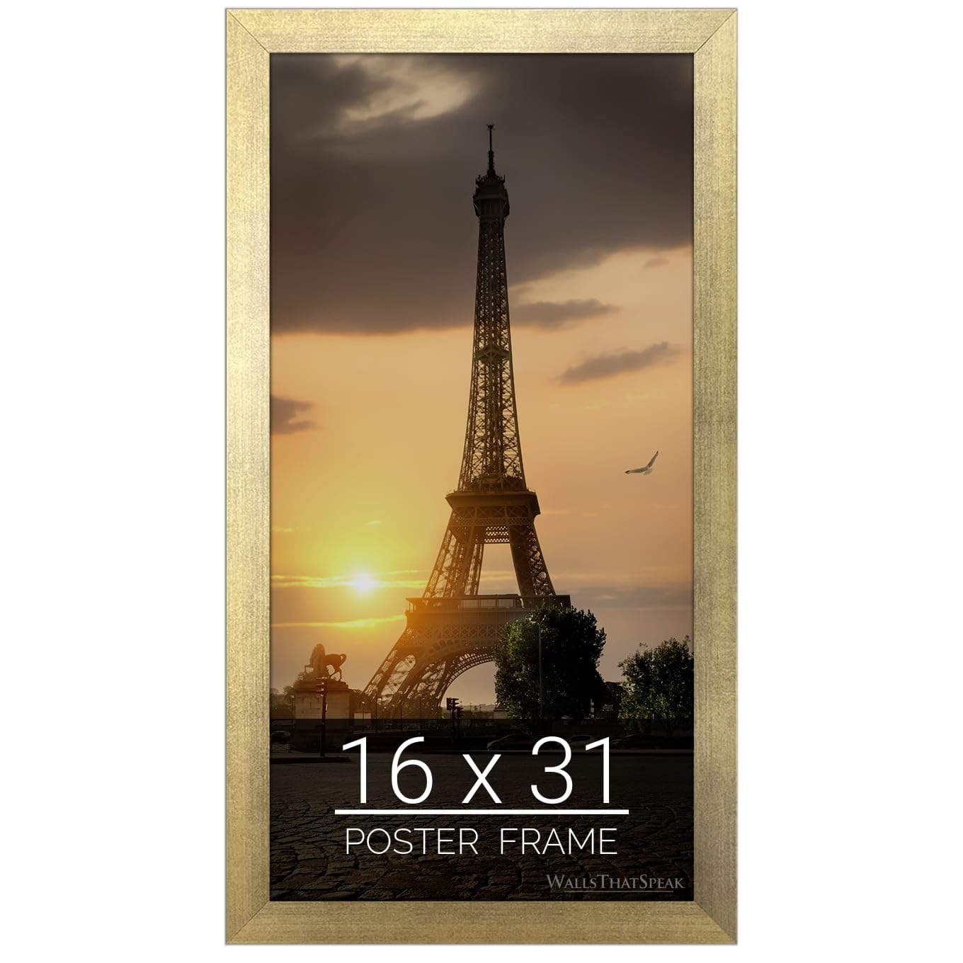 Cornice 40x60 Blu Notte In Finta Pelle Scamosciata Con Bordo Dorato Vintage – Elegante Posteriera Per Foto, Puzzle E Manifesti - 3