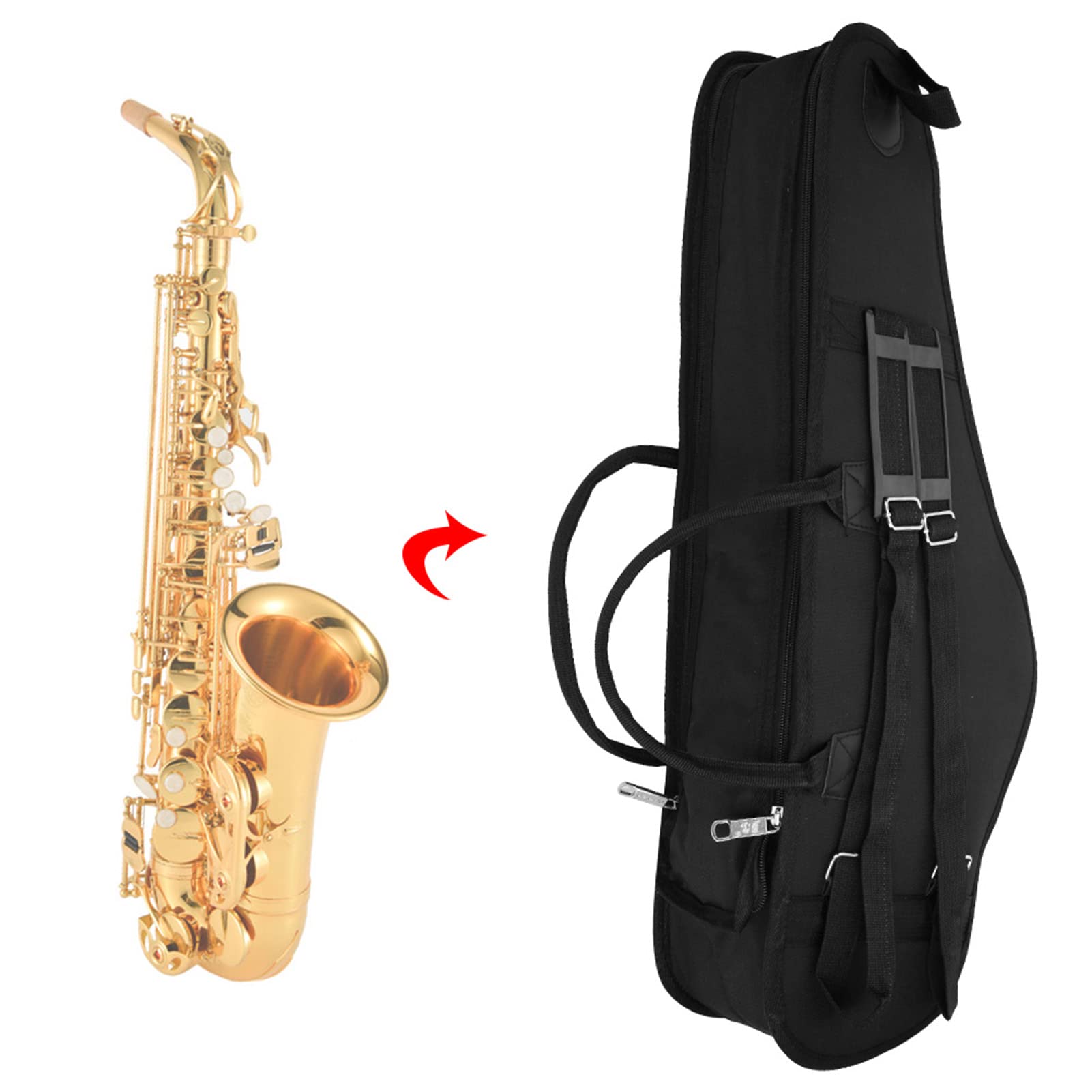 Funda para Saxofón Alto E EB, Mochila Impermeable con Tejido Suave Interior para Transporte de Instrumentos Musicales