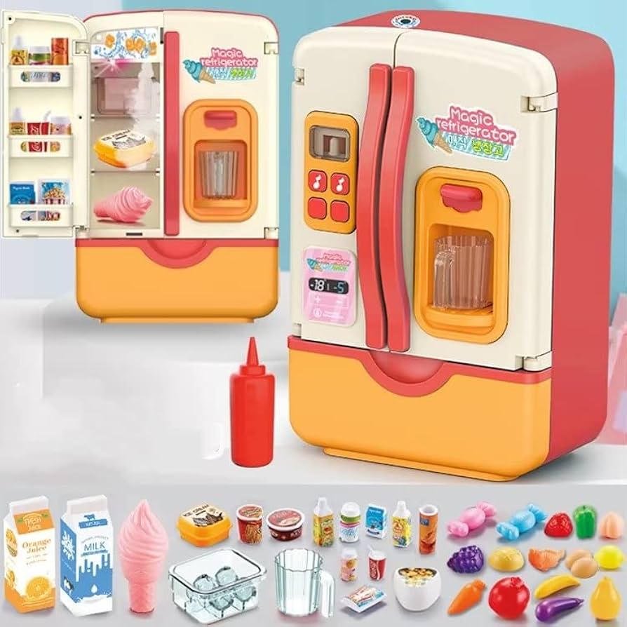 Amazon | キッチンおままごとセット 冷蔵庫 おもちゃ ままごと 調理