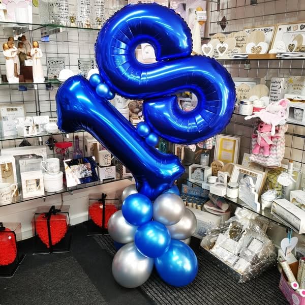 Image of Night Blue 3 Balloon, Number Balloons 40 Inch, 3rd Birthday Decorations Women Party Supplies for Party Decorations, Number 3 Balloon