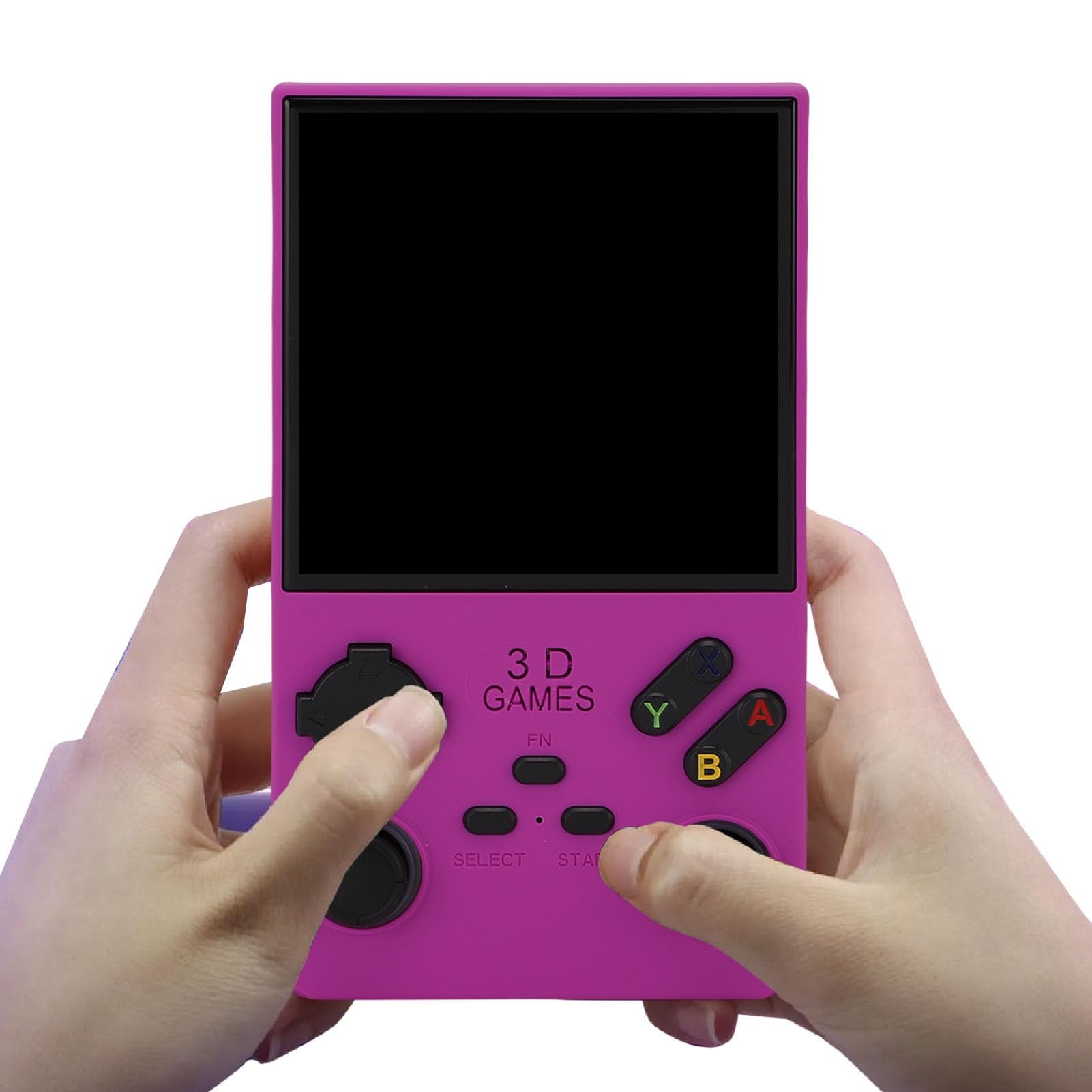 Cryfokt Console di Gioco Portatile Console di Gioco retrò Portatile Compatta con Schermo da 4 Pollici per Appassionati di Giochi, Spazio di Archiviazione da 256 GB, Materiale Durevole (PURPLE)