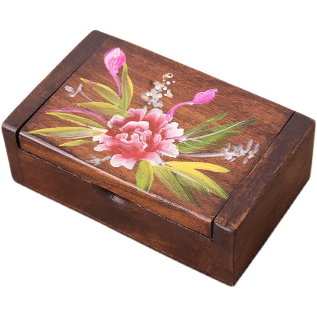 AYCDL Wooden toothpick box Chinese household wooden toothpick box cotton swab box storage
