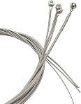 Electric Bass Strings 1 Full Set Steel Core Nickel Alloy Wound Nickel-Plated Ball-End with 1pc Blue Cleaning Cloth and 5pcs Guitar Picks