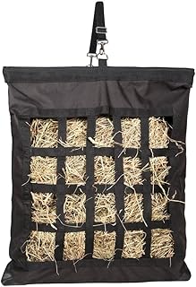 Dura-Tech Slow Feed Corner Hay Bag | Color Navy | Minimize Hay Waste for Corners or Slant Load Trailers | Durable 600 Denier | Holds Up to 3 Flakes of Hay