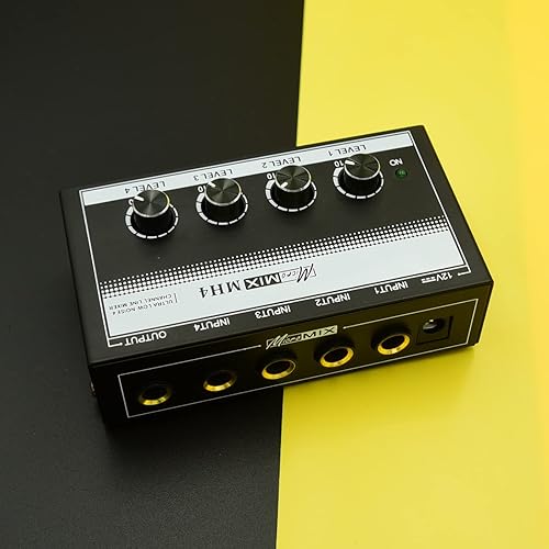 Miniatura 6 de mix electronic organ accompaniment 6.35 ts 0.256 in jack bass mono micrófono 1/4 pulgadas Guitarra micrófono profesional Mezclador de sonido de bajo