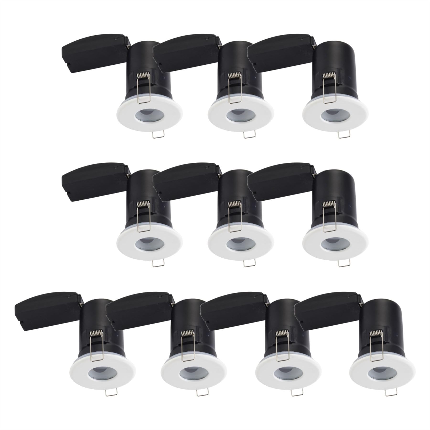 First Choice Lighting Set Of 10White Ip65 Bathroom Recessed Fire Rated Downlights from B&Q