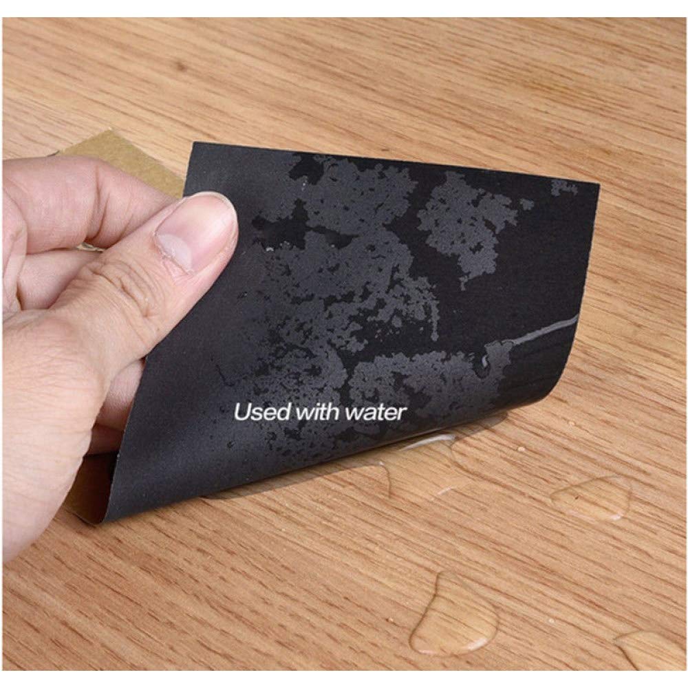 10pcs papier abrasif sec humide 9x3.6inches feuilles abrasives papier abrasif imperméable pour automobile bois ponçage voiture métal plastique polissage, 240