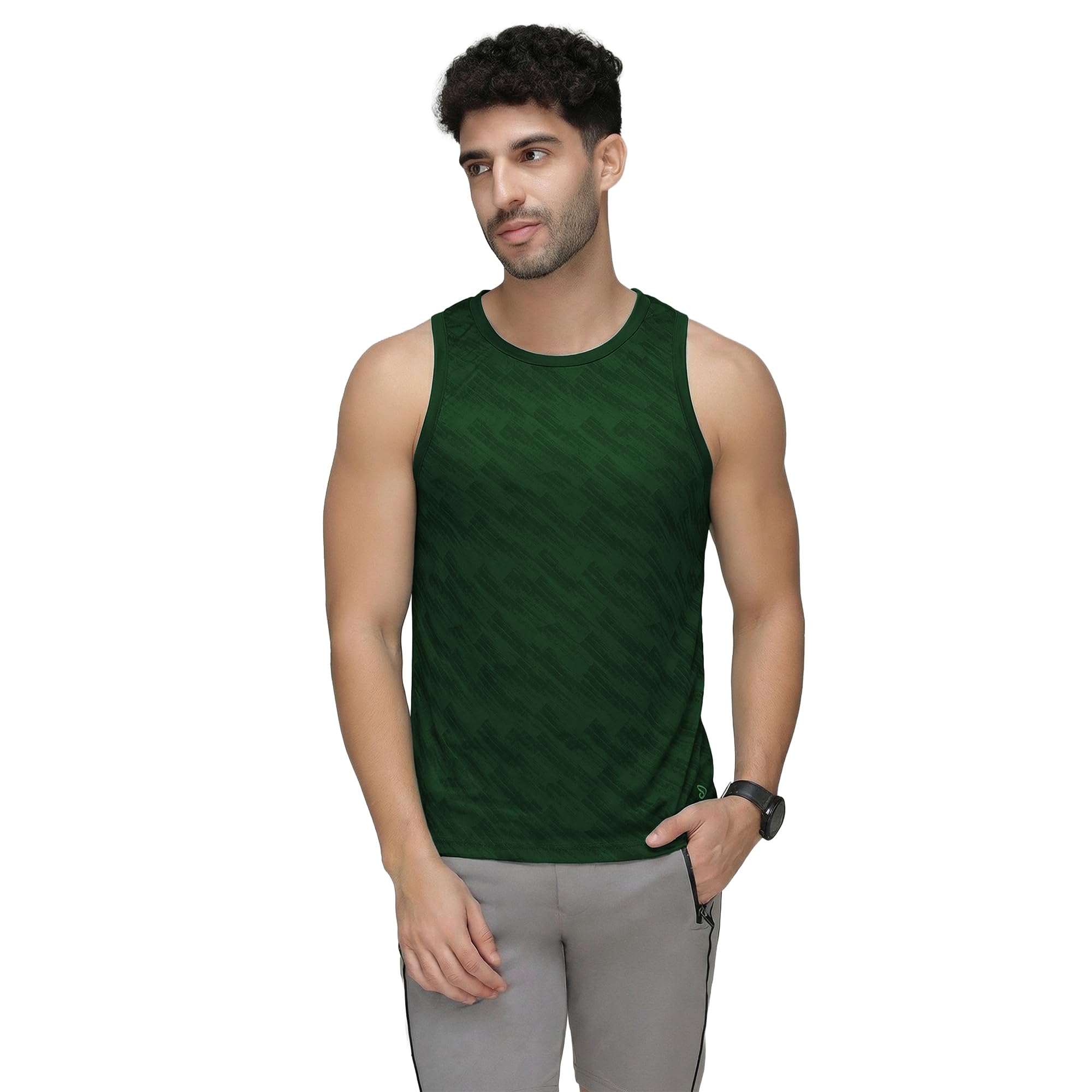 sporto Men's InstaCool Self Design Muscle Vest Anti Odour and Moisture Wicking-picture-38