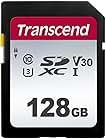 Transcend 128GB SDXC 300S Memory Card, Class 10, U3, V30, 95MB/s