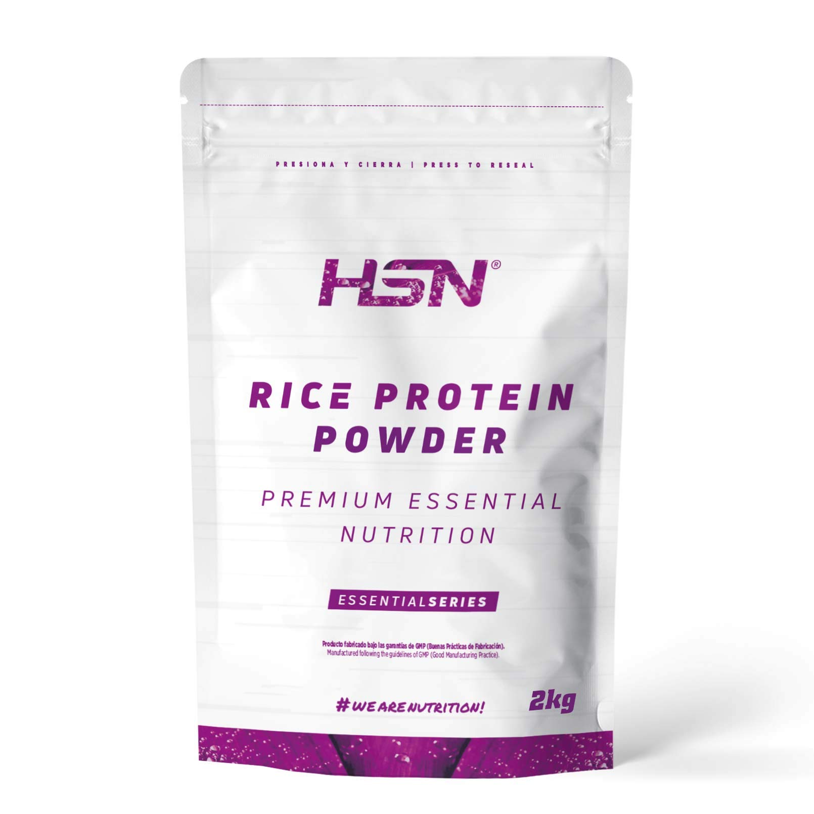HSN Rice Protein | Vegan Brown Rice Protein Concentrate | Rice Protein Powder | Recovery + Muscle Mass | Sugar Free, Lactose Free, Natural Flavor, 2Kg