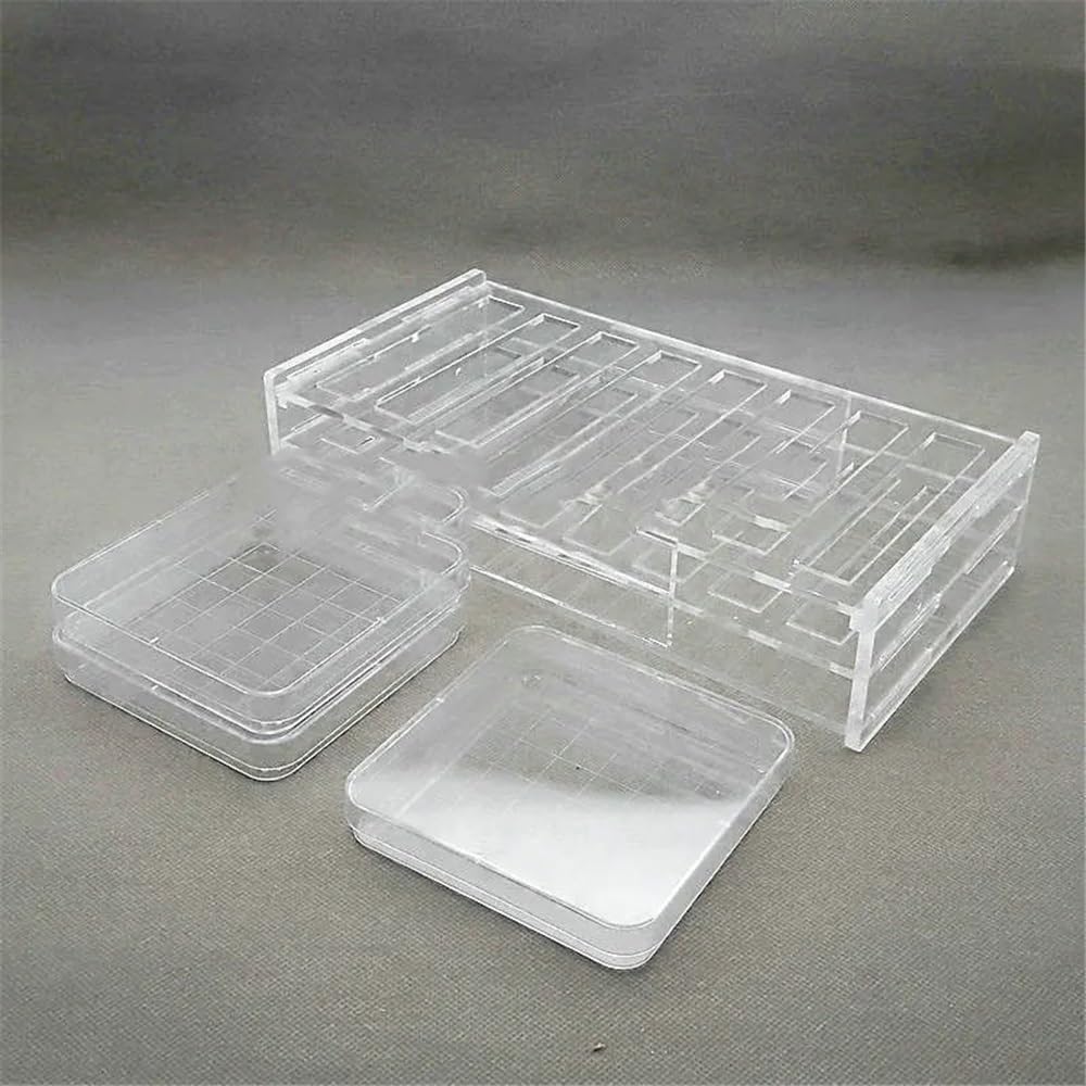 Equipos y suministros de laboratorio 1 soporte for cultivo de laboratorio cuadrado 5/8/10 orificios (100 x 100 mm) y 130 mm vidrio orgánico