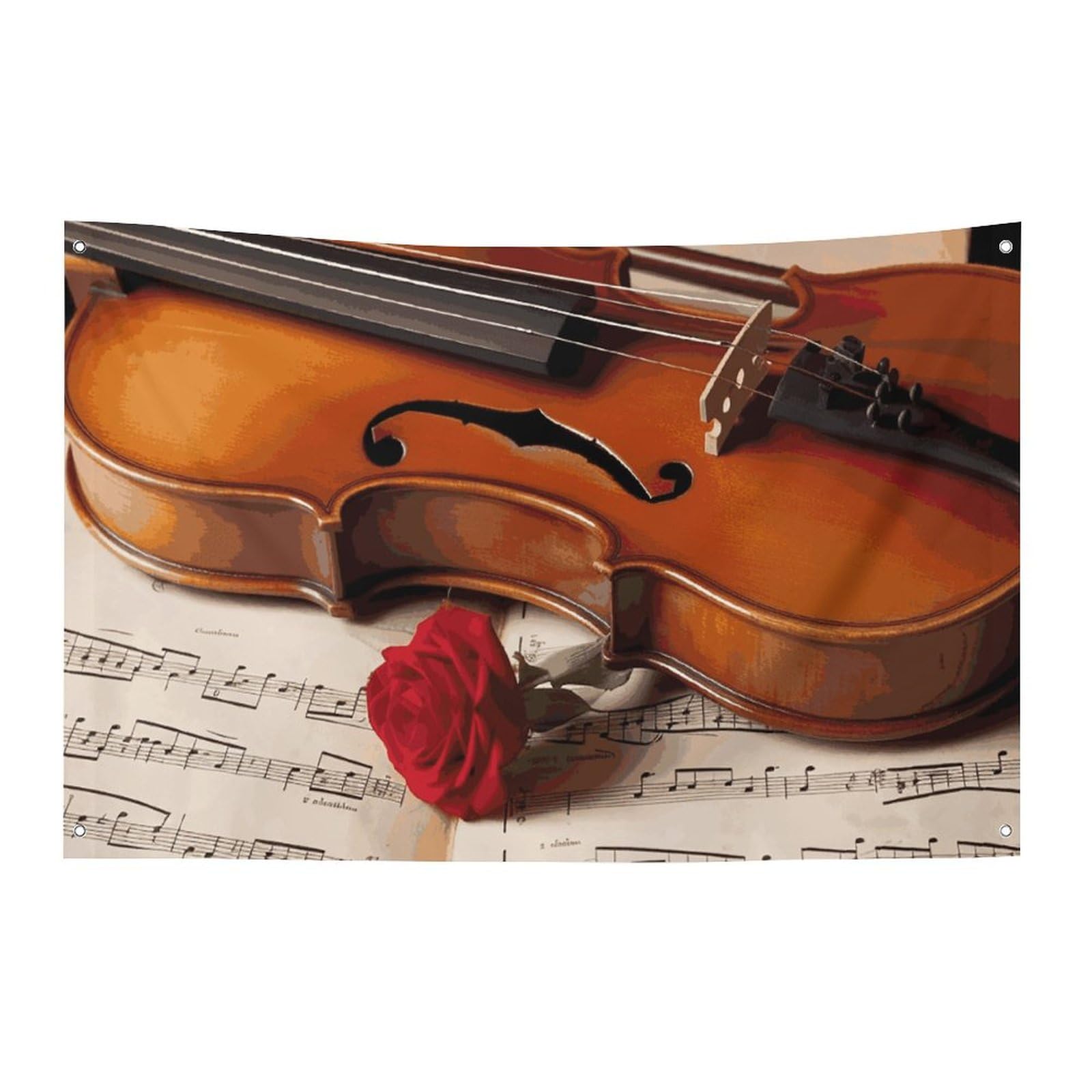 Drapeau de cour partitions de violon avec finitions soignées pour intérieur