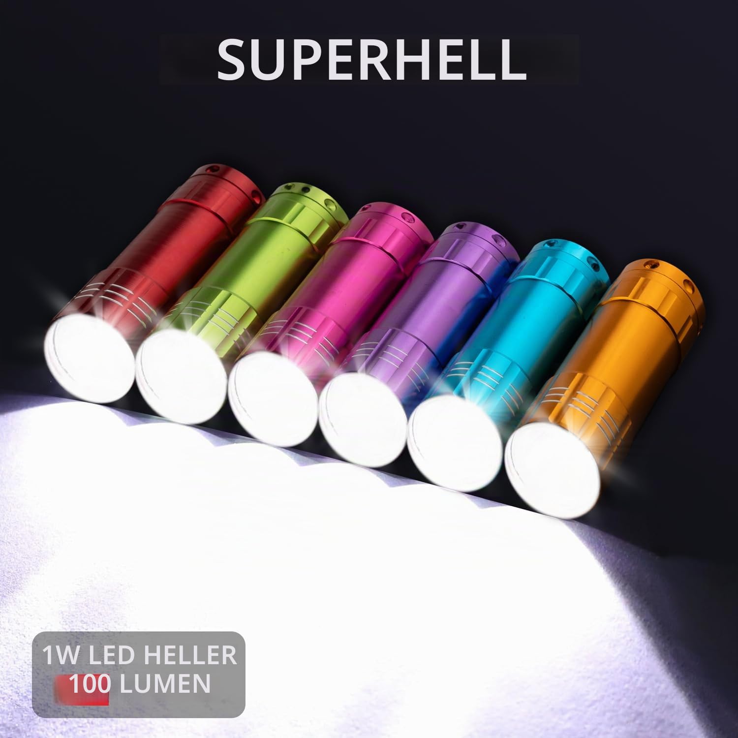 KunHe 6 Stück Mini Taschenlampe Set – Kleine Taschenlampe für Mädchen Jungs Kinder mit 18 AAA Batterien mit Schlüsselband – Ideal als Mitbringsel Party Geschenke Kindergeburtstag Camping Gastgeschenke