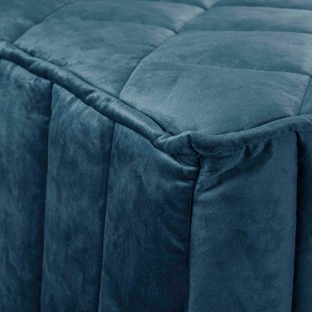 EVERGREENWEB - Pouf Letto Singolo con Materasso Water Foam alto 10 cm - SUITE Salvaspazio Pieghevole per Camera Cameretta Soggiorno, Puff Poggiapiedi Ottomano, tessuto VELLUTO color GRIGIO Sfoderabile
