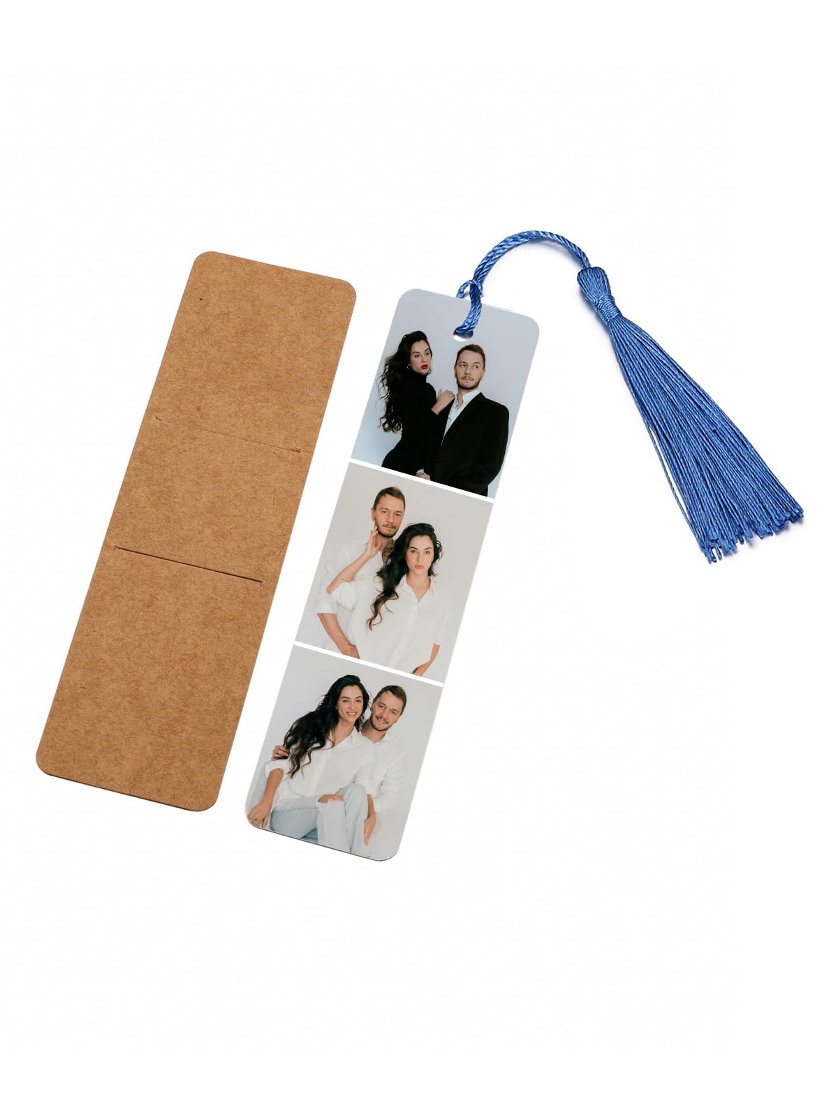 Jovivi Custom Metal Bookmark with Tassel Personalized Photo Book Mark Custom Picture Bookmarks Display Card for Men Women Birthdays Christmas