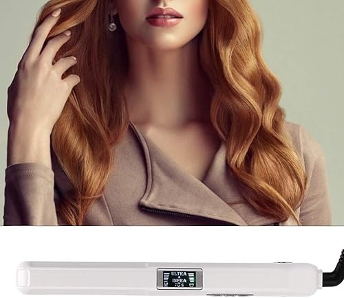 Miniatura 9 de Plancha de pelo ultrasónica multifuncional de iones de cerámica, mini plancha alisadora con férula infrarroja de planchado en frío, alisador de
