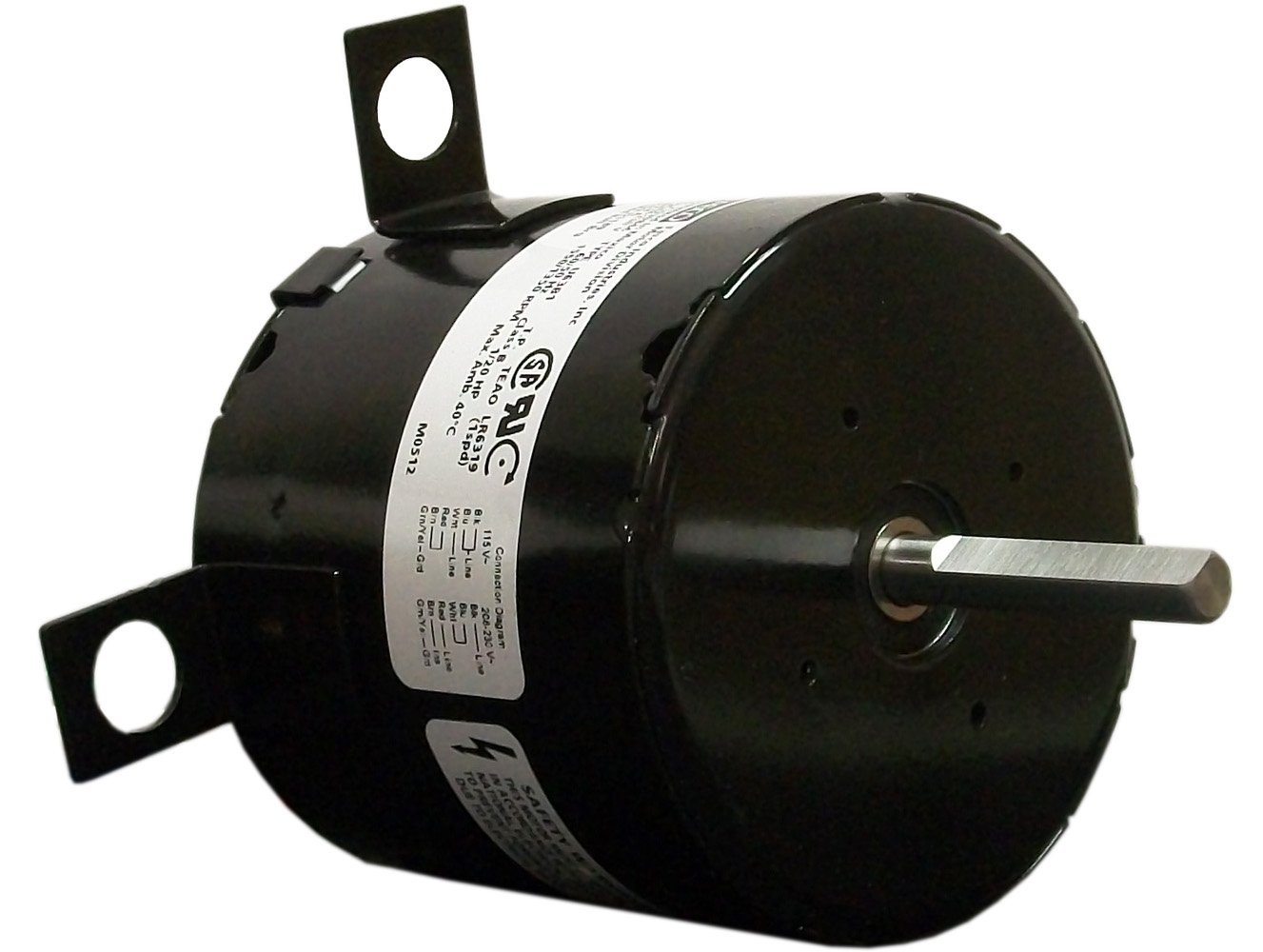 Fasco D1189 3.3-Inch Diameter Shaded Pole Motor, 1/20 HP, 115/208