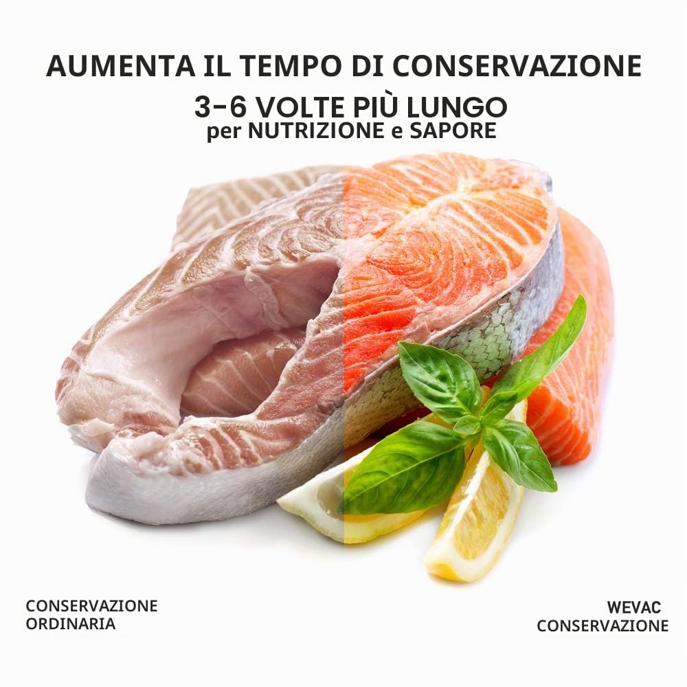 Wevac Sacchetti per Sottovuoto Alimenti, Buste Sottovuoto Alimenti con Taglierina, 28 x 4500cm Sacchetti Sottovuoto per Alimenti Goffrati senza BPA, Grado Commerciale per Cottura Sottovuoto