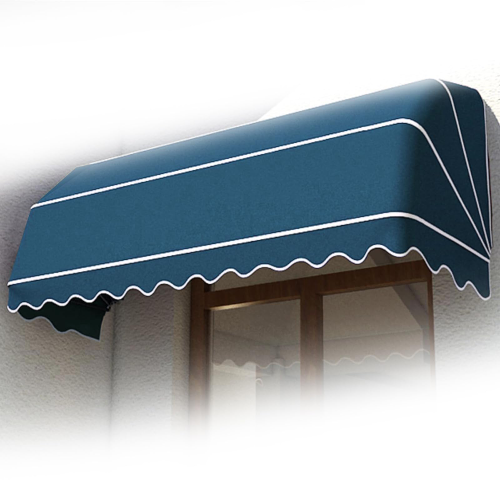 Awning Canopies Manual Retractable Awning, Curved Roofing Rain Shelter Window door Awnings Uv-resistant And Waterproof Fabric Awning, Outdoor Awning For Outside Balcony Garden Porch I 110×60×60cm