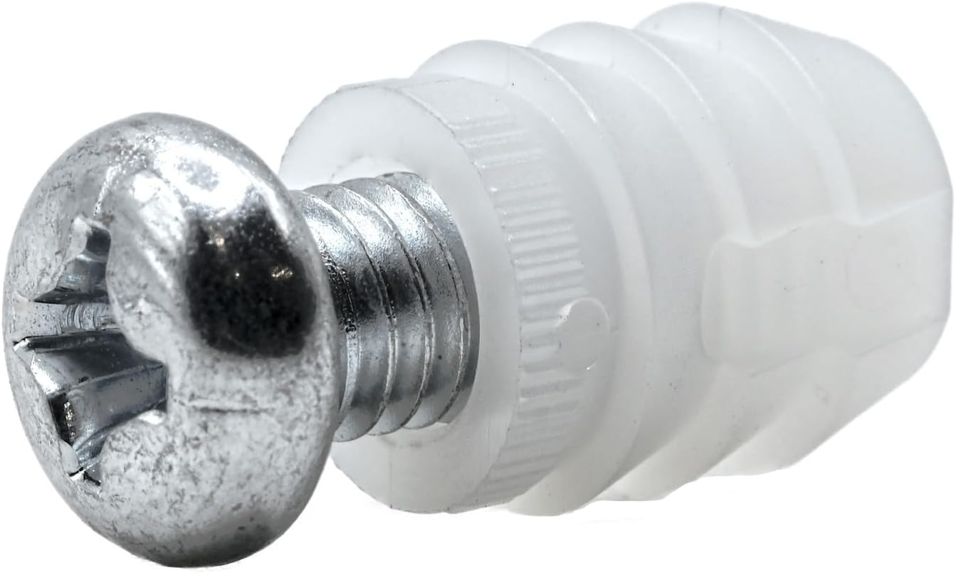 ReplacementScrews Plastic Sleeve and Screw Compatible with IKEA Part 102267 & 105163 (Pack of 8)