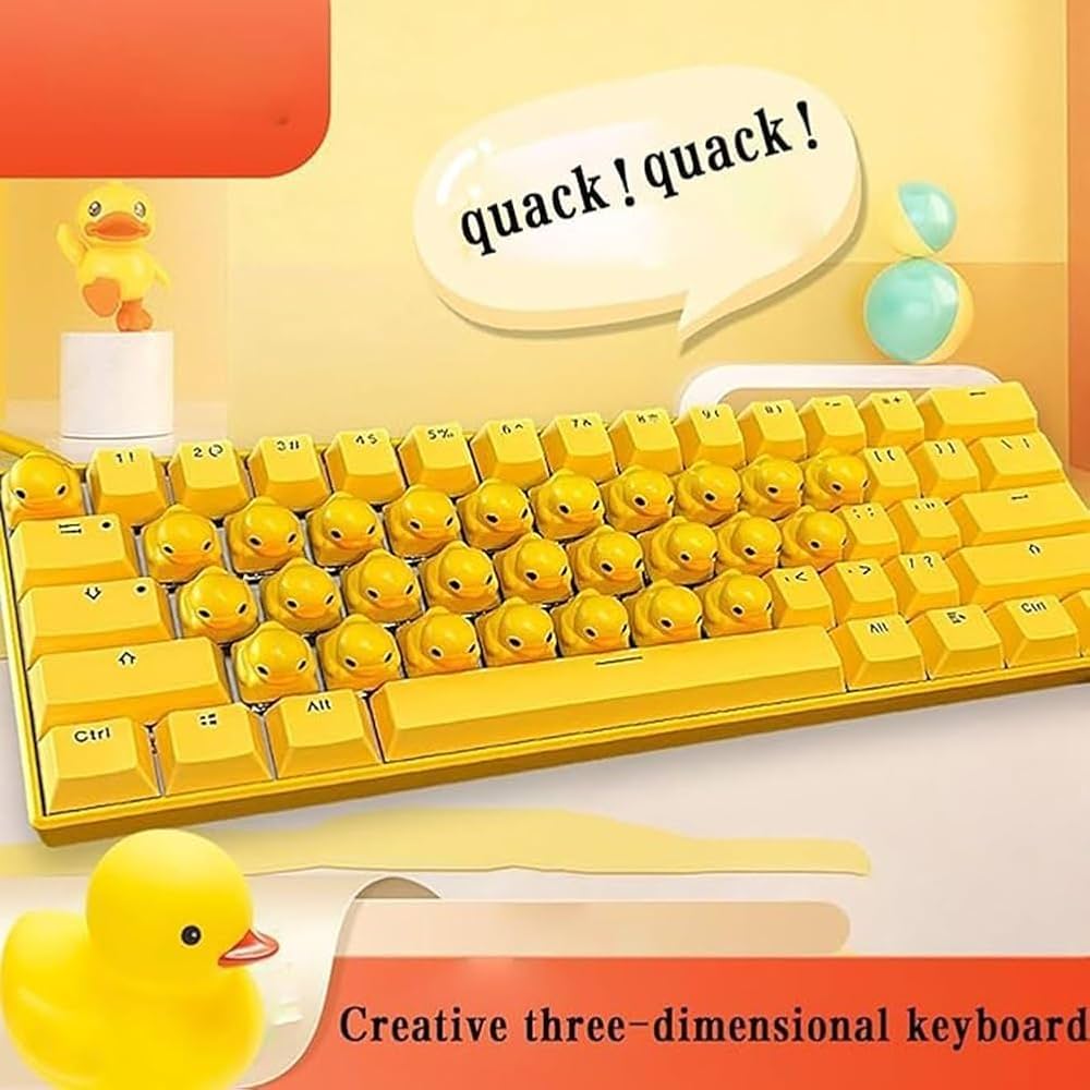 Orxiery Duck Keyboard Keycaps That Quack, Quacking Duck Keyboard