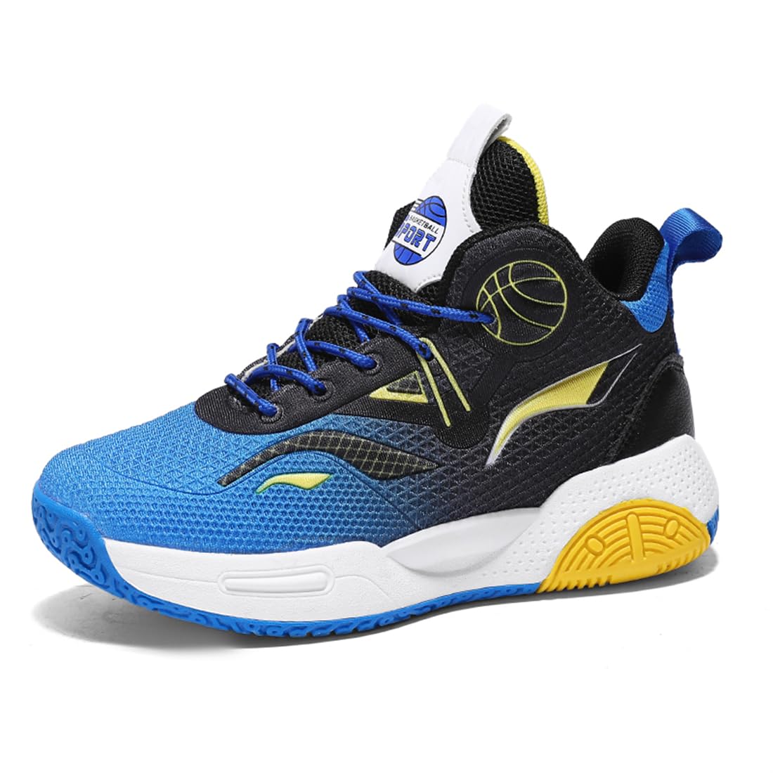 Basketballschuhe Jungen Turnschuhe Kinder Sneaker High Top Outdoor Sportschuhe Anti Skid Atmungsaktive Basketballschuhe für Mädchen, 37EU