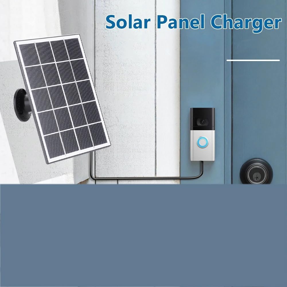 Comphic 20W Solar Panel Charger forRing Video Doorbell 360 Adjustable Mount forDoorbell 4/3/3 Plus/2 B - Image 3