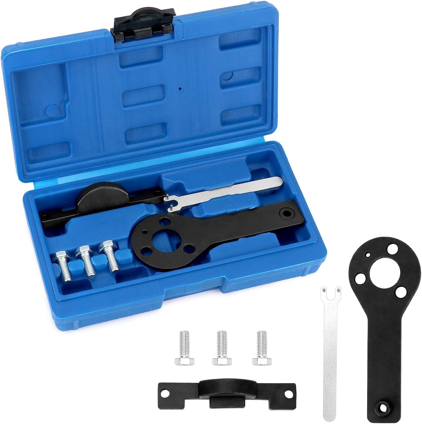 TANIASHOP Kit Attrezzo Messa in Fase Motore Fiat 1.1 1.2 1.4 8V Compatibile Punto Evo Panda Attrezzi Bloccaggio Albero Motore Distribuzione
