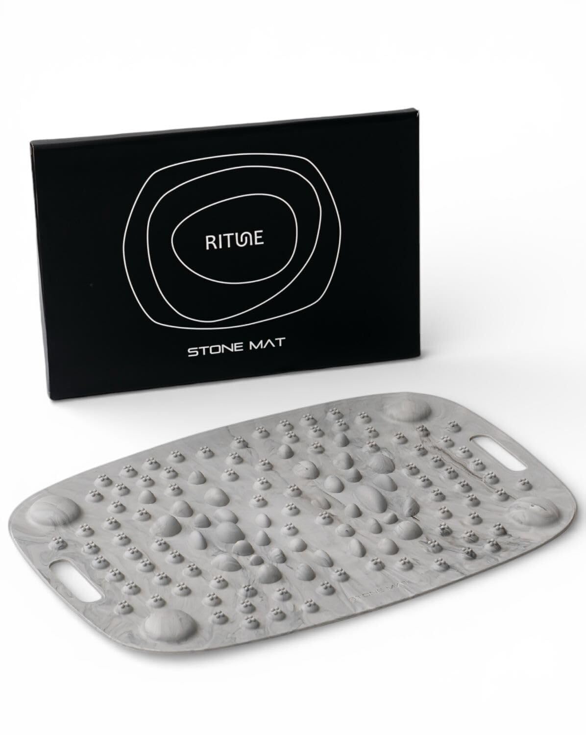 大理石のツボと台座です。用途は自由です。 Amazon | RITNE 足つぼマット シリコン製 大理石調 ライトグレー
