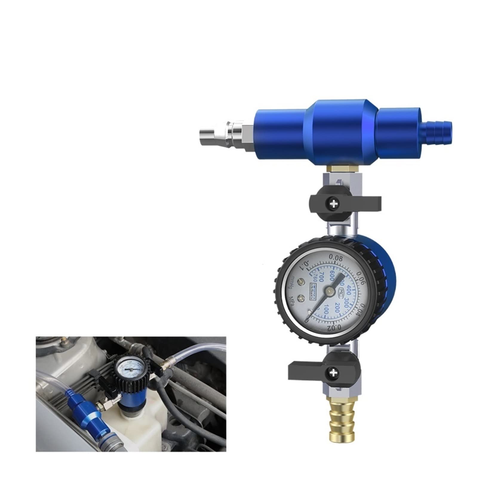 Narzędzia hydrauliczne, zestaw narzędzi do uzupełniania płynu chłodzącego w samochodzie, tester ciśnienia, miernik ciśnienia w chłodnicy, wykrywacz nieszczelności zbiornika wody, łatwa obsługa